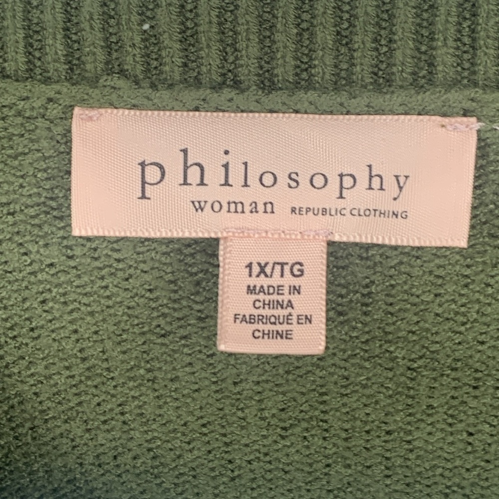 Philosophy V-neck Sweater Women’s Size 1X - Picture 3 of 5